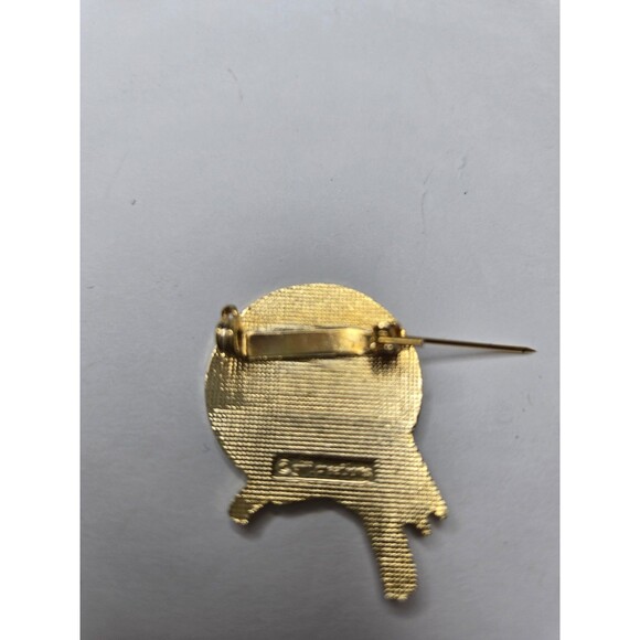 Enamel Cloisonné Owl Full Blue Kentucky Moon Lapel Pin - Picture 4 of 6